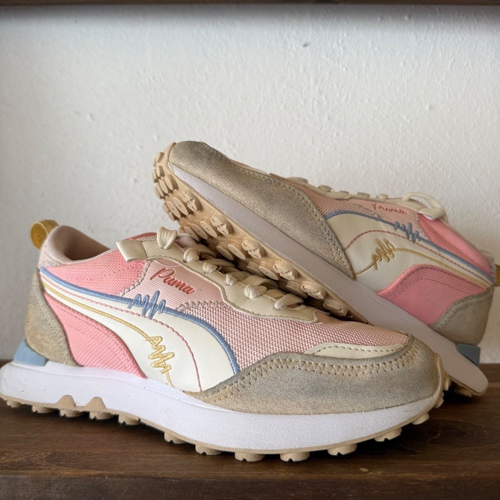 Puma Rider FV Sneakers Youth Size 4.5 Sweater Weather Pink Cream